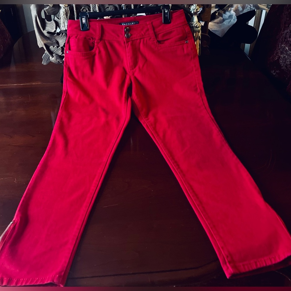 ”BACCINI” 🇮🇹 SUPER CUTE RED JEANS SIZE 8